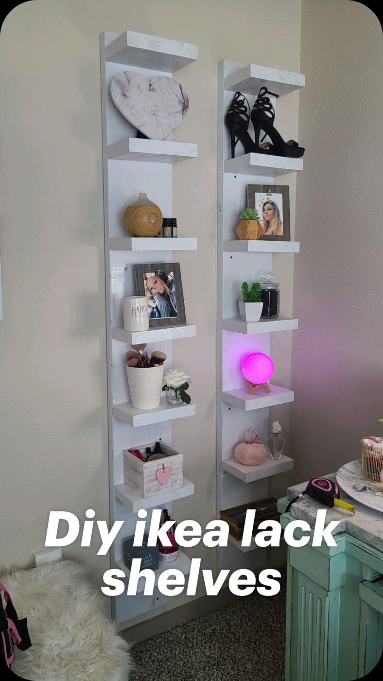 Diy ikea lack shelves Armário Plástico